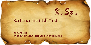 Kalina Szilárd névjegykártya