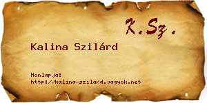 Kalina Szilárd névjegykártya