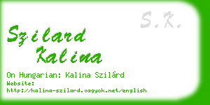 szilard kalina business card